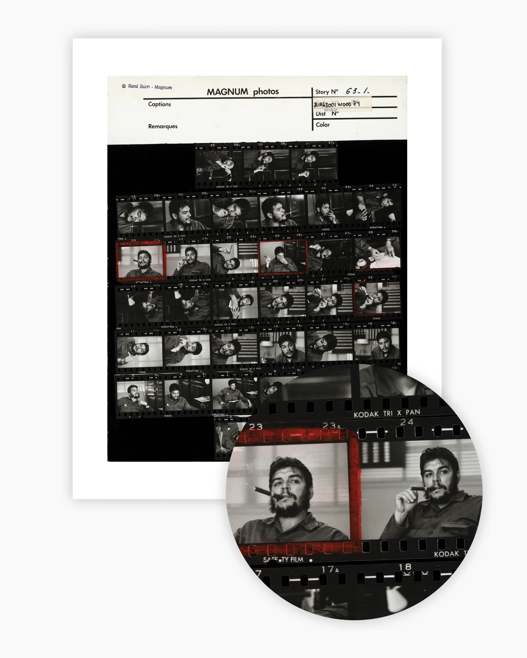 Contact Sheet Print: Che Guevara in his office, Cuba, 1963 - Image 2