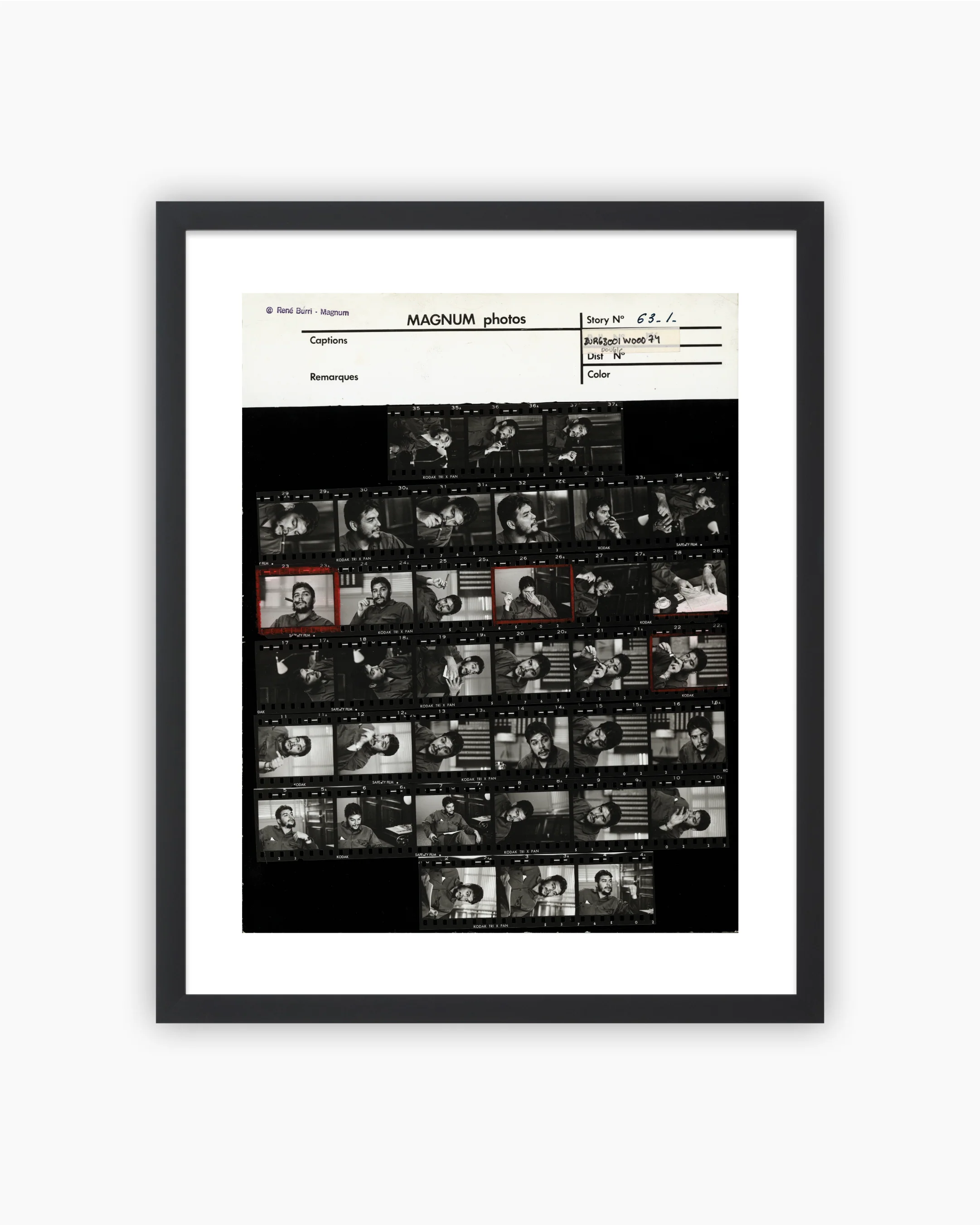 Contact Sheet Print: Che Guevara in his office, Cuba, 1963 - Image 3