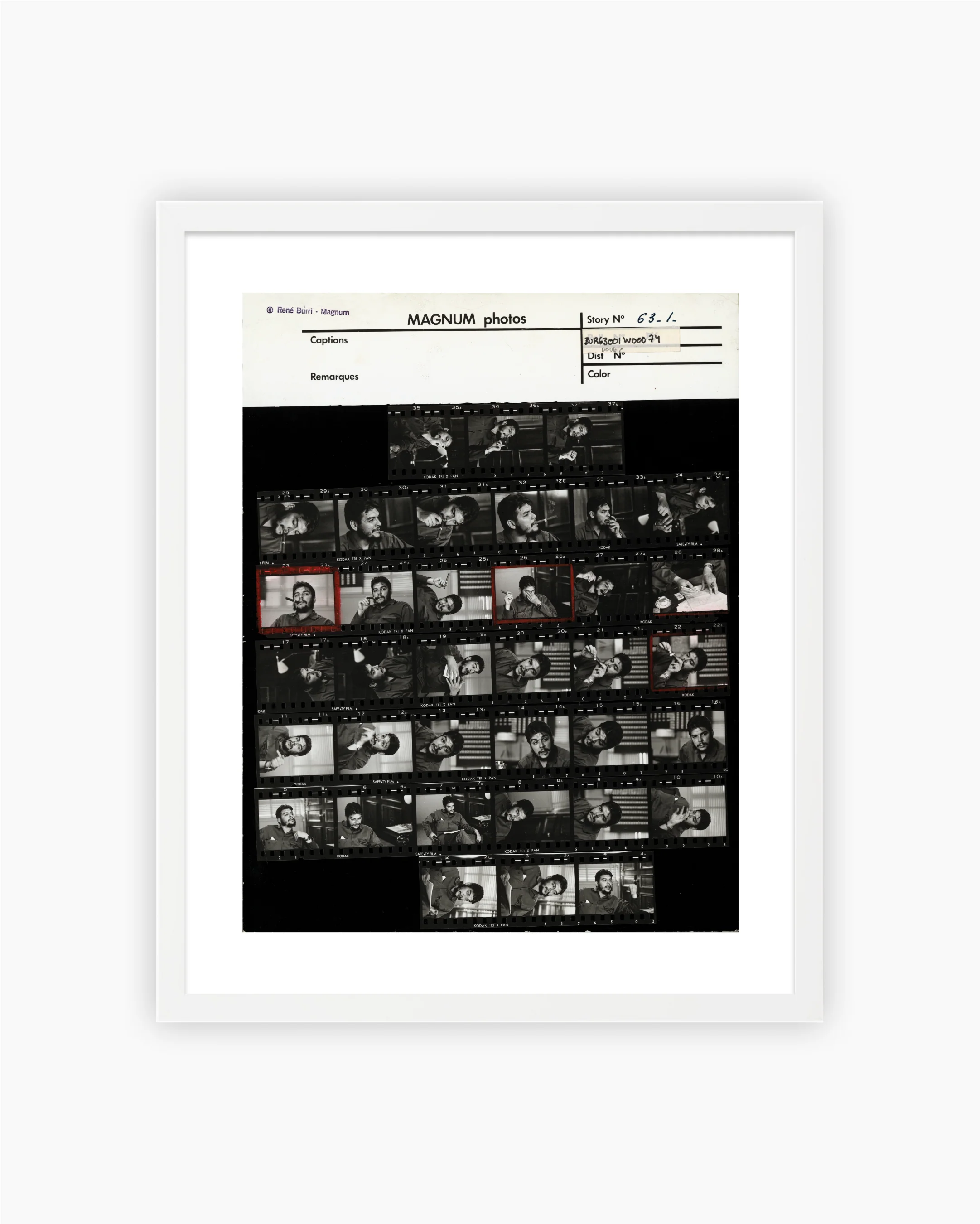 Contact Sheet Print: Che Guevara in his office, Cuba, 1963 - Image 4