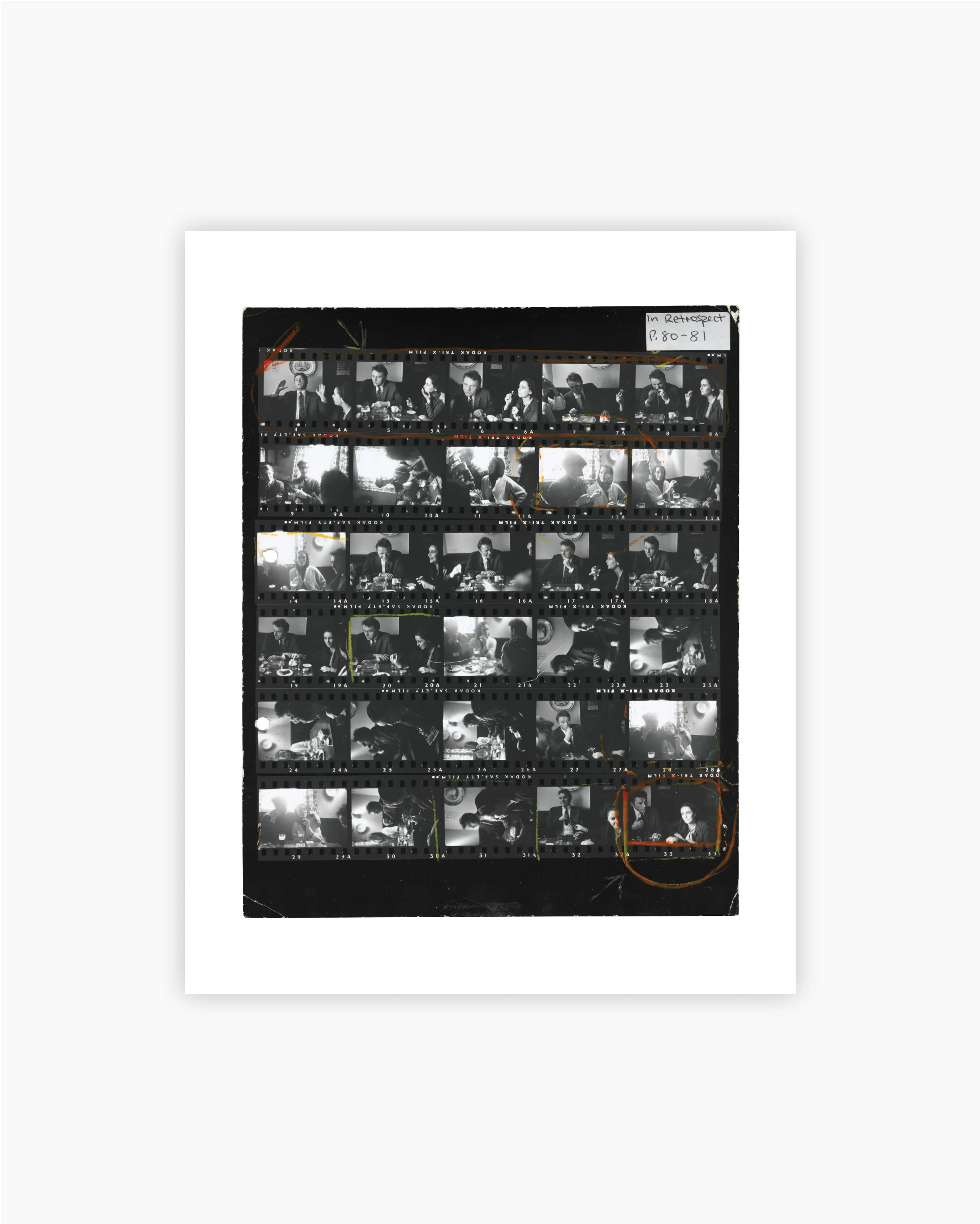 Contact Sheet Print: Richard Burton and Elizabeth Taylor at a pub, Shepperton, 1963