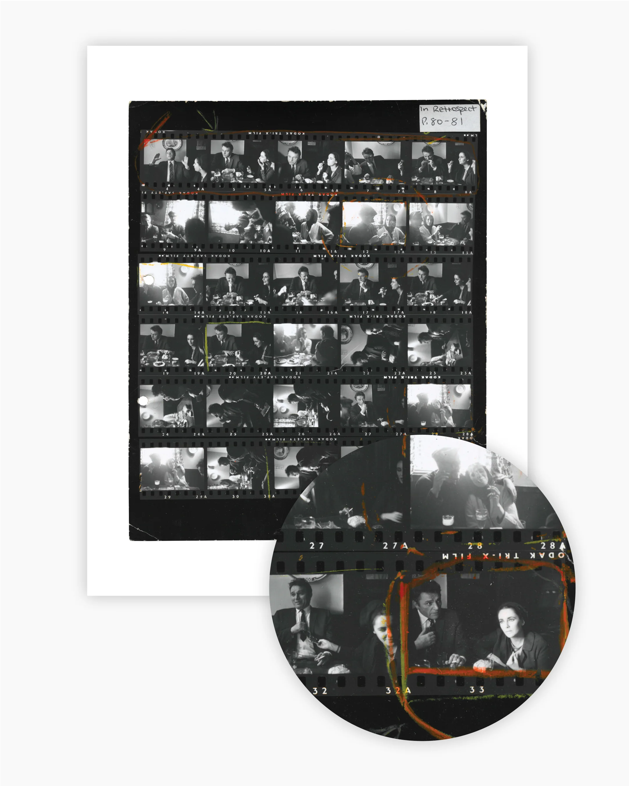 Contact Sheet Print: Richard Burton and Elizabeth Taylor at a pub, Shepperton, 1963 - Image 2