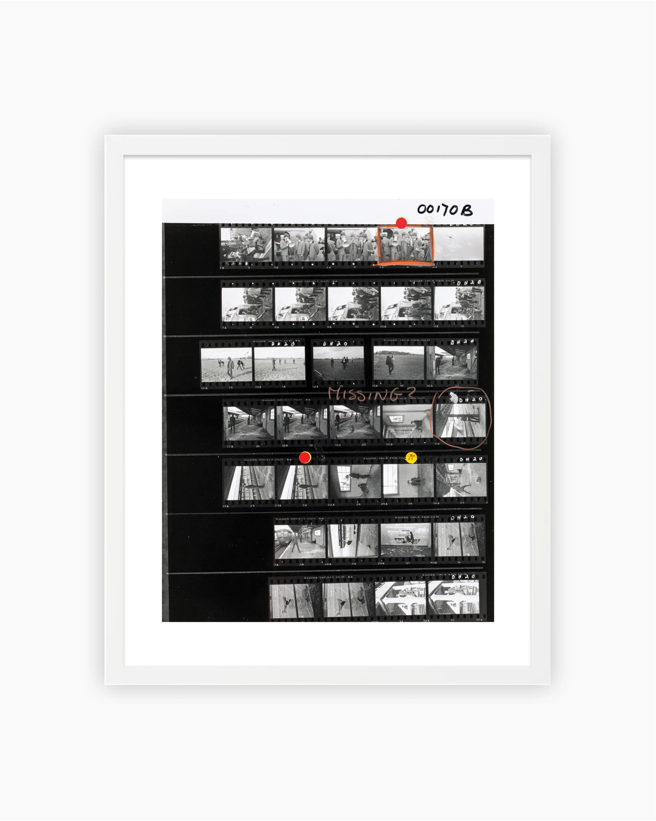 Contact Sheet Print: The Beatles on the film set of ‘A Hard Days Night’, London, 1964 - Image 4