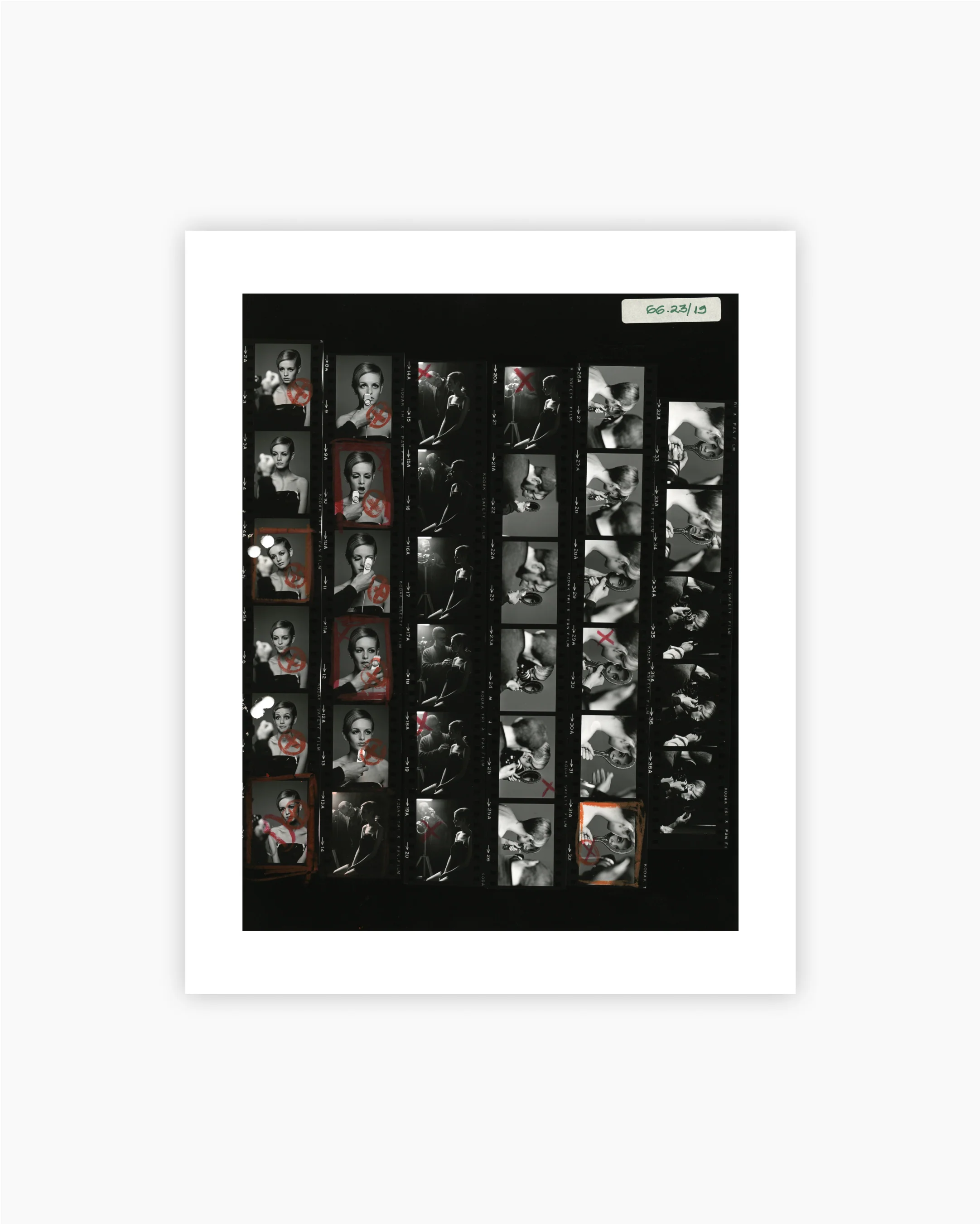 Contact Sheet Print: Twiggy, London, 1966