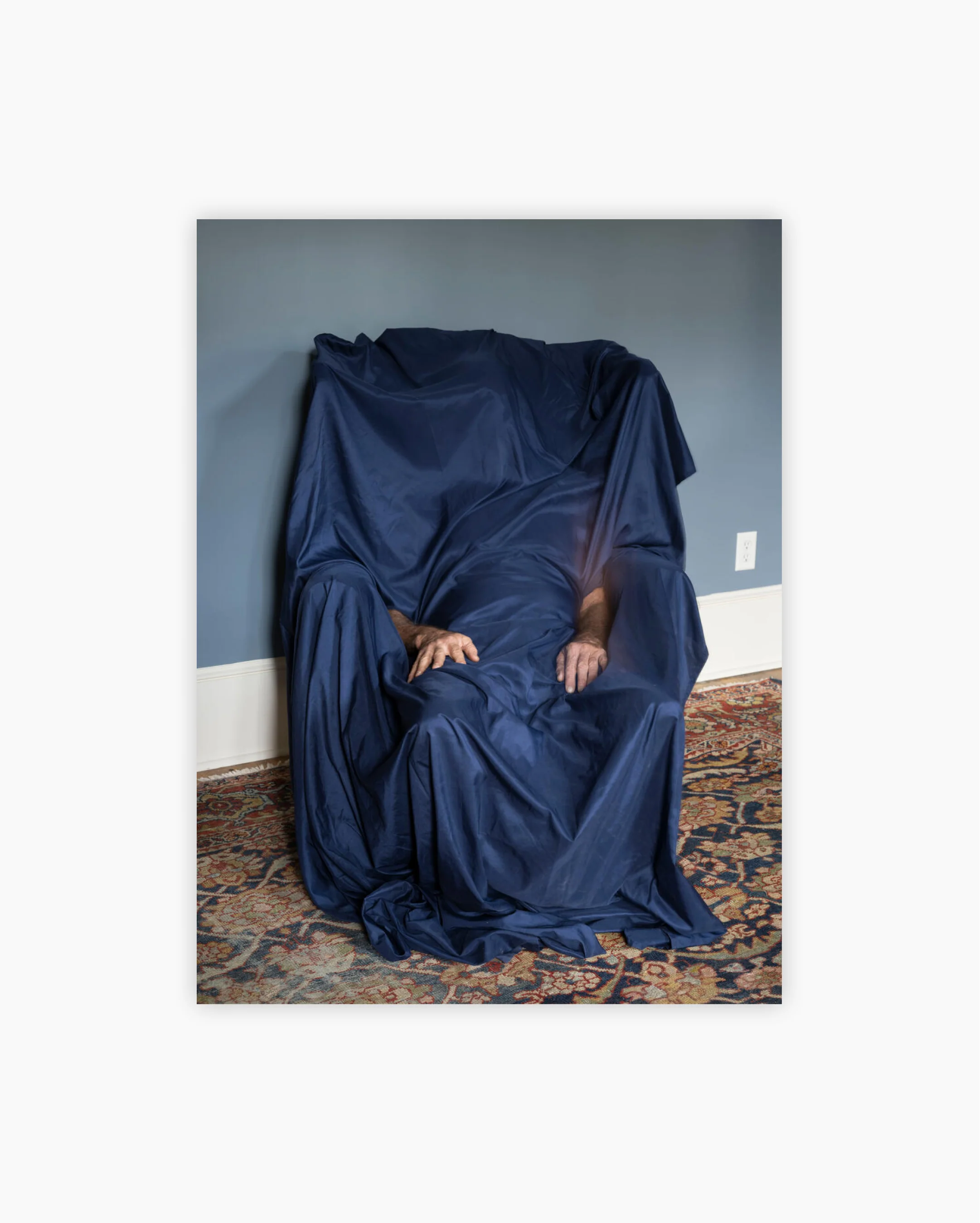 Fine Print: Blue Sheet with Hands, USA, 2022