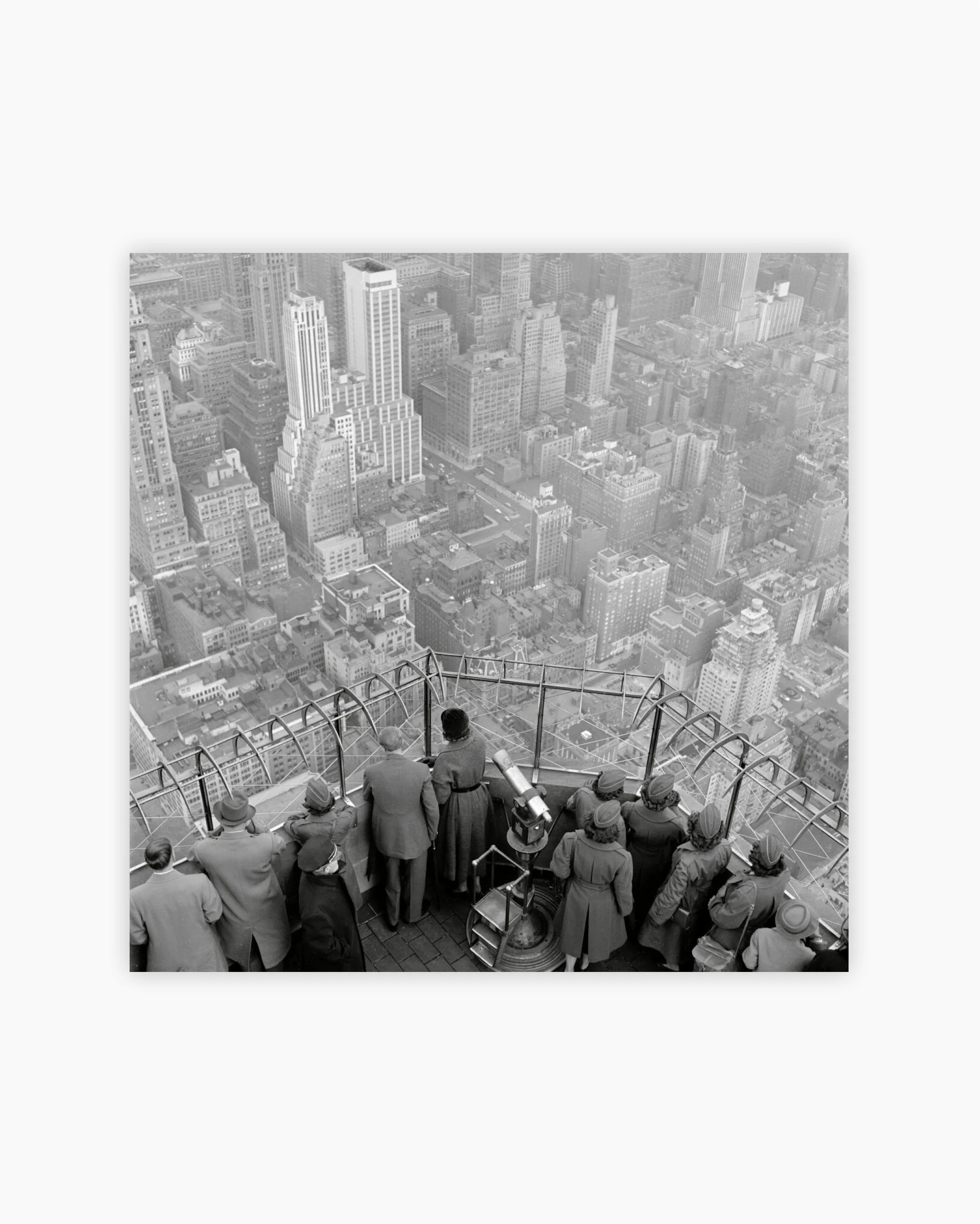 Fine Print: The observatory on the 86th floor. The Empire State Building, New York City, 1950