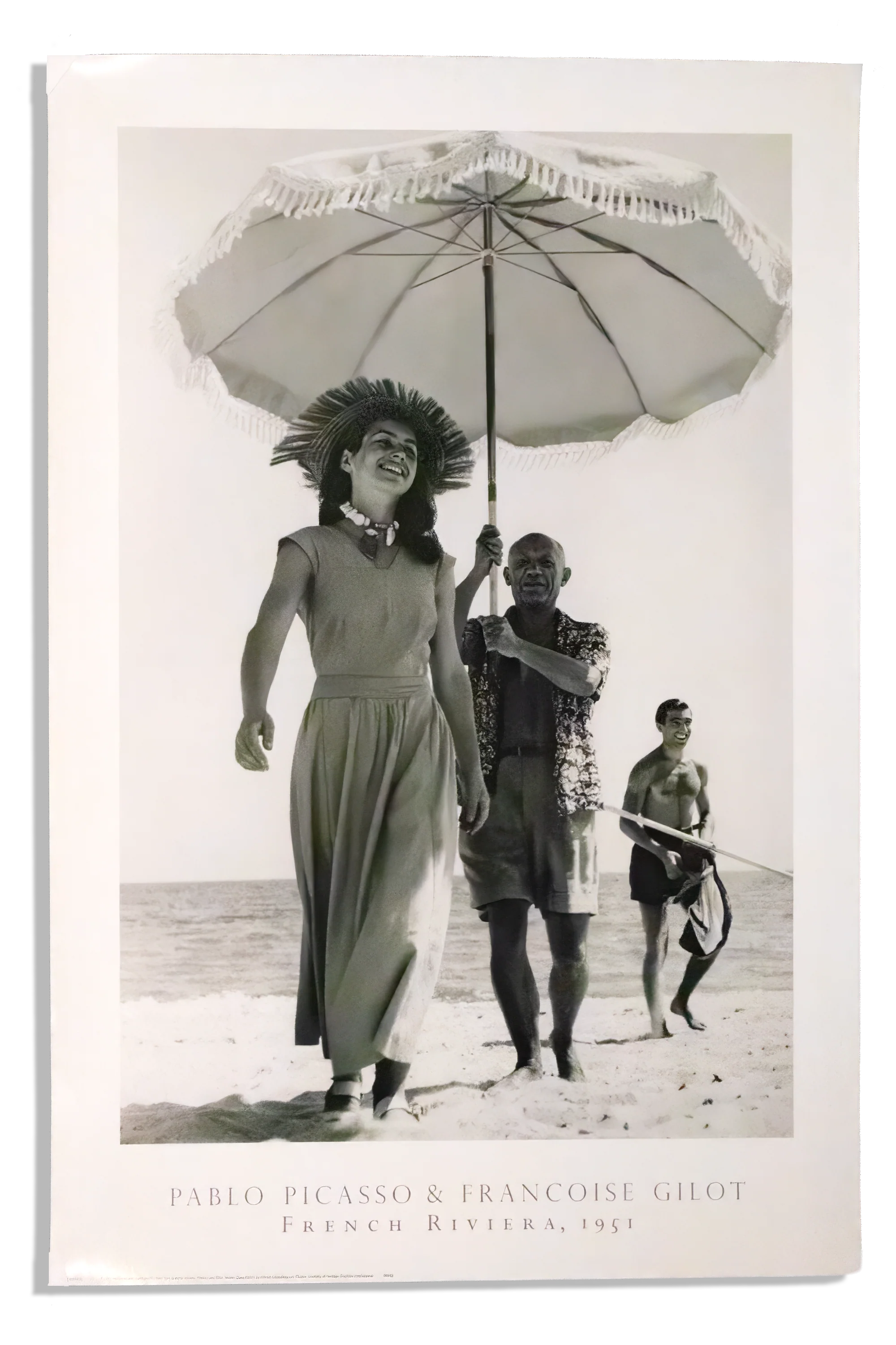 Vintage Poster: Pablo Picasso & Francoise Gilot. French Rivera, 1951